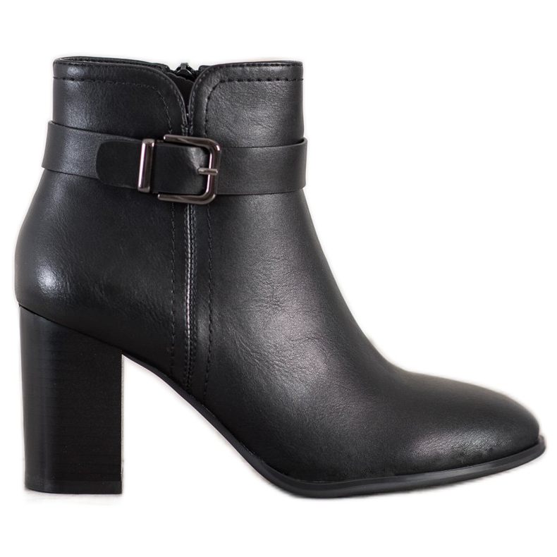 Sergio Leone Bottines classiques à talons hauts le noir