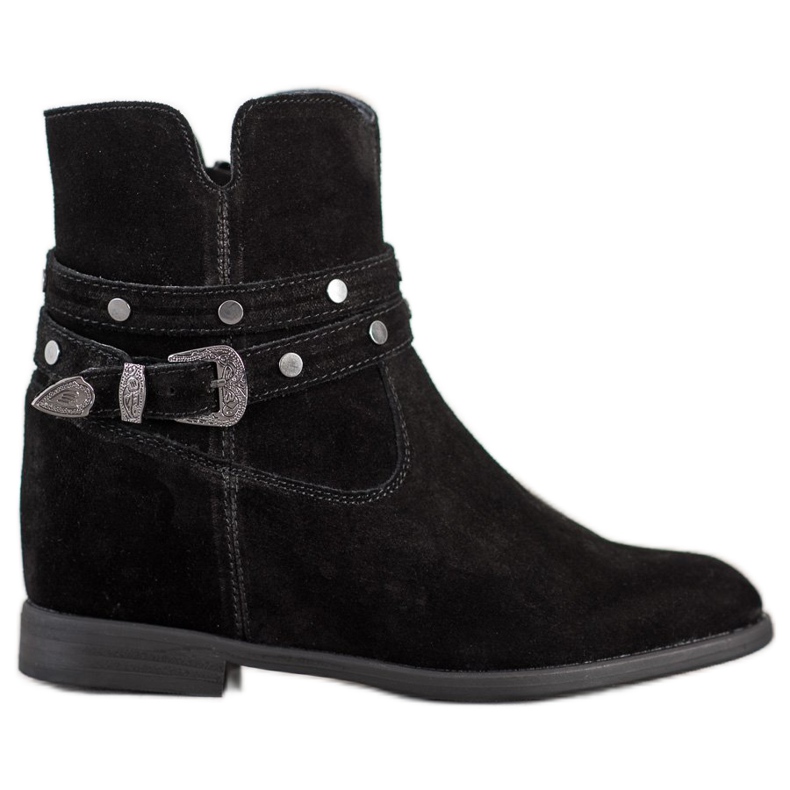 Filippo Bottines en cuir décorées le noir