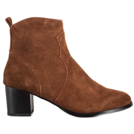 Filippo Bottines à talons en cuir brun