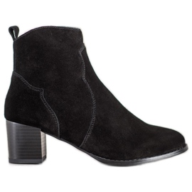 Filippo Bottines à talons en cuir le noir