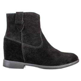 Filippo Bottines en cuir le noir