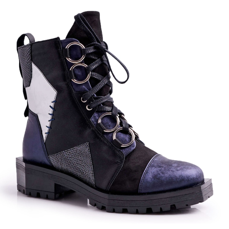 Bottines Femme Cuir Maciejka Bleu Marine 04184-17 / 00-3