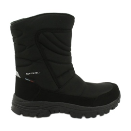 American Club Bottes avec une membrane isolée avec de la polaire le noir