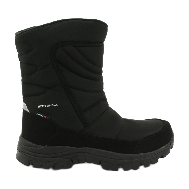 American Club Bottes avec une membrane isolée avec de la polaire le noir