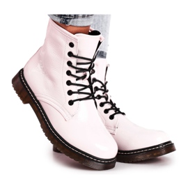 EVE Bottines Femme Bottines Laquées Glany Blanc Marita