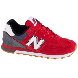 Chaussures New Balance M ML574SKD blanc rouge multicolore