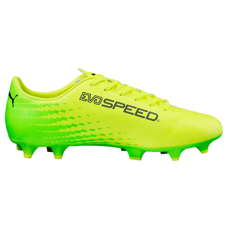 Chaussures de football Puma Evo Speed ​​17.4 Fg jaune-vert 104017 01 multicolore