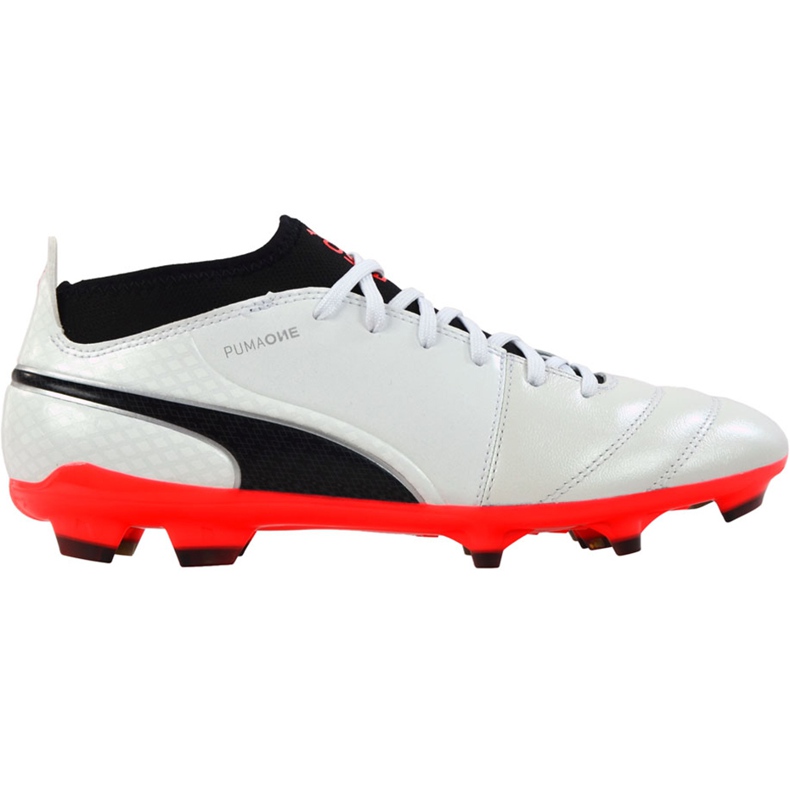 Chaussures de football Puma One 17.3 Fg Jr 104442 01 blanche