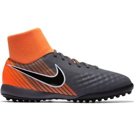 Chaussure de football Nike Magista Obra 2 Academy Df Tf Jr AH7318 080 multicolore gris