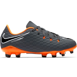 Chaussure de football Nike Hypervenom Phantom 3 Academy Fg Jr AH7288 081 multicolore gris