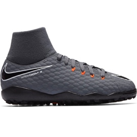 Chaussure de football Nike Hypervenom Phantom X 3 Academy Df Tf Jr AH7293 081 multicolore gris
