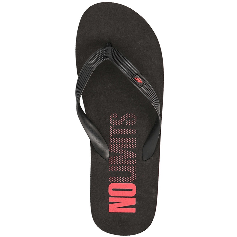 Chaussons homme 4F rouge H4L18 KLM001 le noir
