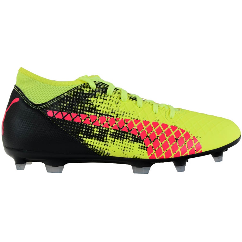 Chaussures de football Puma Future 18.4 Fg Ag Junior jaune-noir 104346 01 multicolore