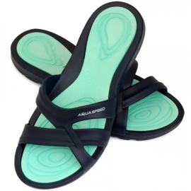 Chaussons de piscine femme Aqua-speed Panama col 10 bleu marine