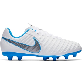 Nike Tiempo Legend 7 Club Fg Jr AH7255 107 chaussures de football multicolore blanche Nike Tiempo Legend 7 Club Fg Jr AH7255 107 chaussures de football multicolore blanche