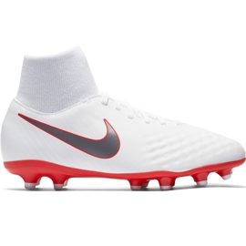 Nike Magista Obra 2 Academy Df Fg Jr AH7313 107 chaussures de football multicolore blanche