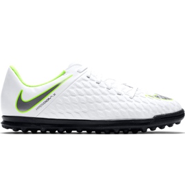 Nike Hypervenom Phantom X 3 Club Tf Jr AJ3790 107 chaussures de football blanc multicolore