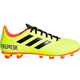 Chaussures de foot Adidas Predator 18.4 FxG DB2005 multicolore jaune
