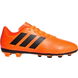 Les chaussures de football adidas Nemeziz 18.4 FxG Jr DB2355 multicolore orange