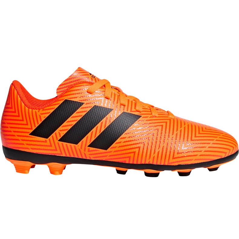 Les chaussures de football adidas Nemeziz 18.4 FxG Jr DB2355 multicolore orange