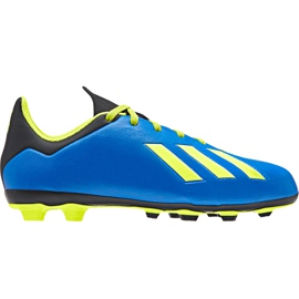 Chaussures de foot Adidas X 18.4 FxG Jr DB2419 multicolore bleu