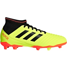 Chaussures de foot Adidas Predator 18.3 Fg Jr DB2319 multicolore jaune