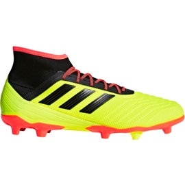 Chaussures de football Adidas Predator 18.2 Fg DB1997 multicolore jaune