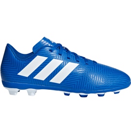 Chaussures de football Adidas Nemeziz 18.4 FxG Jr DB2357 multicolore bleu