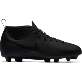 Nike Phantom Vsn Club Df Fg Jr AO3288 001 chaussures de football noir multicolore