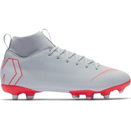 Chaussures de football Nike Mercurial Superfly 6 Academy Mg Jr AH7337 060 gris argent