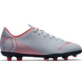 Nike Mercurial Vapor 12 Club Mg Jr AH7350 060 chaussures de football multicolore gris