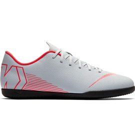 Nike Mercurial Vapor X 12 Club Ic Jr AH7354 060 chaussures de football multicolore gris