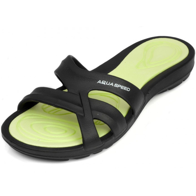 Chaussons de piscine femme Aqua-speed Panama col 38 le noir vert