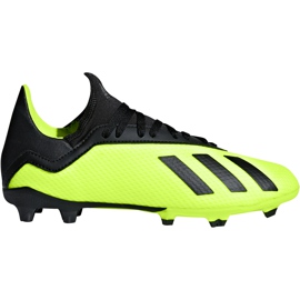 Chaussures de foot Adidas X 18.3 Fg Jr DB2418 multicolore vert