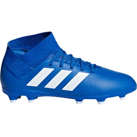Les chaussures de football adidas Nemeziz 18.3 Fg Jr DB2351 multicolore bleu