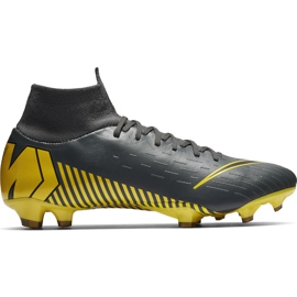 Nike Mercurial Superfly 6 Pro Fg AH7368 070 chaussures de football noir noir