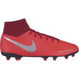 Chaussure de football Nike Phantom Vsn Club Df FG / MG AJ6959 600 multicolore rouge