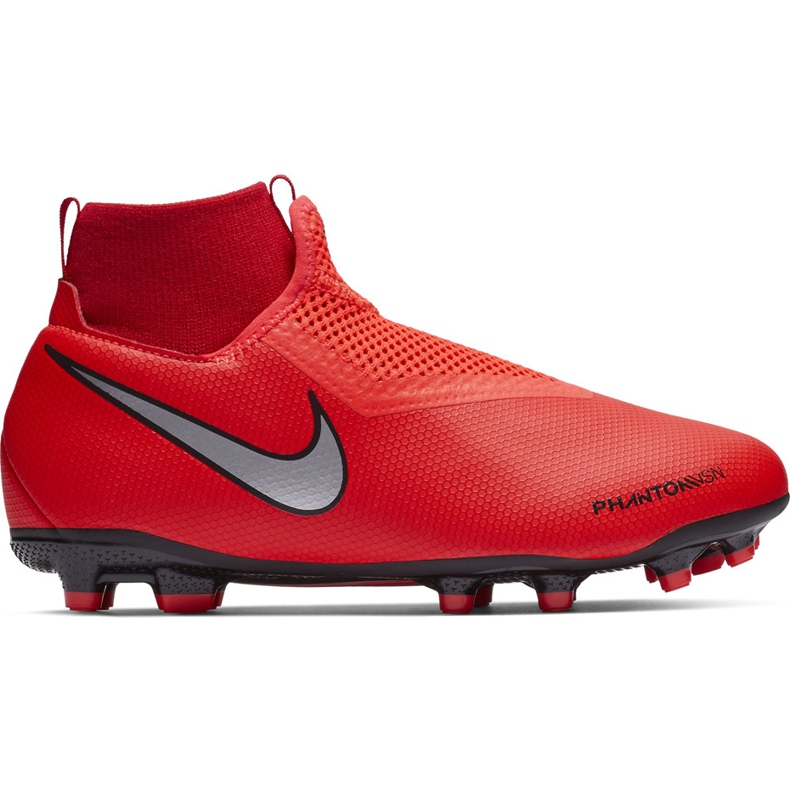 Chaussure de football Nike Phantom Vsn Academy Df FG / MG Jr AO3287 600 rouge rouge