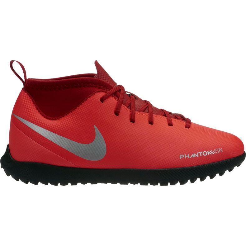 Nike Phantom Vsn Club Df Tf Jr AO3294 600 chaussures de football multicolore rouge