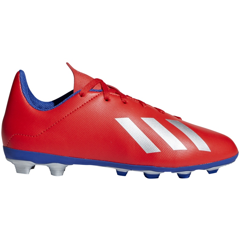 Adidas X 18.4 FxG Jr rouge BB9379 chaussures de football multicolore