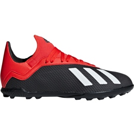 Chaussures de foot Adidas X 18.3 Tf Jr BB9402 le noir le noir