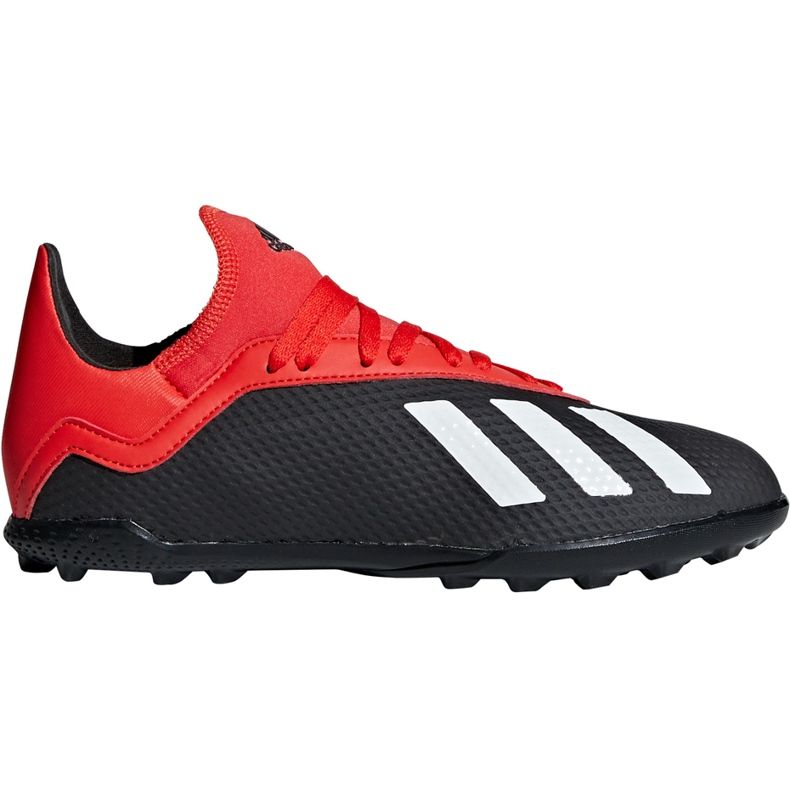 Chaussures de foot Adidas X 18.3 Tf Jr BB9402 le noir le noir Chaussures de foot Adidas X 18.3 Tf Jr BB9402 le noir le noir