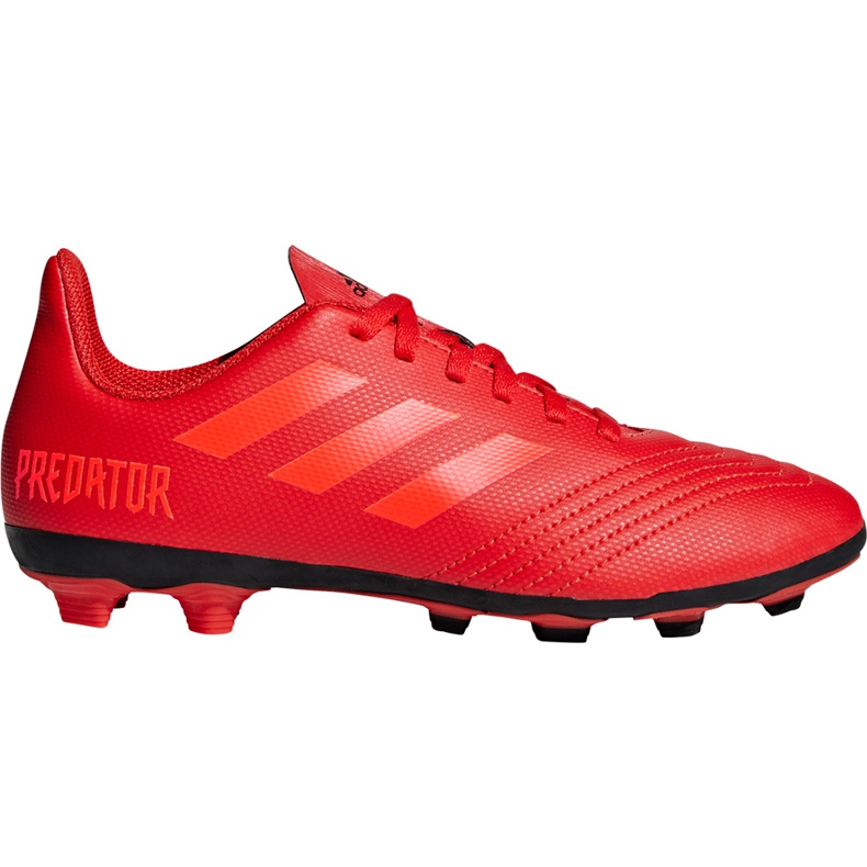 Chaussures de foot Adidas Predator 19.4 FxG Jr CM8541 multicolore rouge