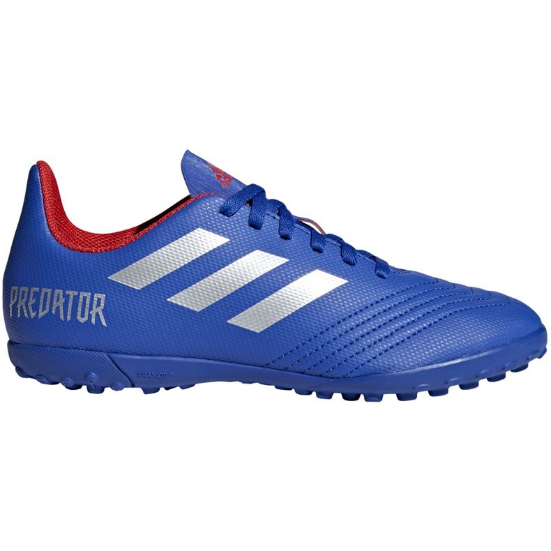 Chaussures de football adidas Predator 19.4 Tf Jr bleu CM8556 multicolore