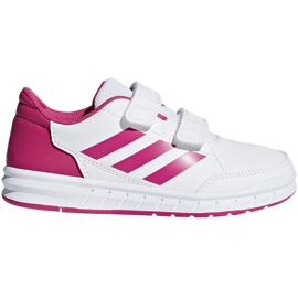 Chaussures enfant Adidas AltaSport Cf K blanc et rose D96828