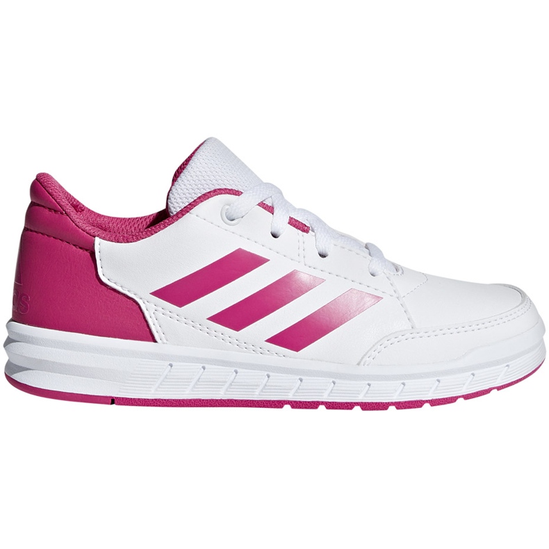 Chaussures enfant Adidas AltaSport K blanc et rose D96870 blanche