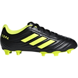 Adidas Copa 19.4 Fg Jr chaussures de football noir jaune D98088 multicolore le noir