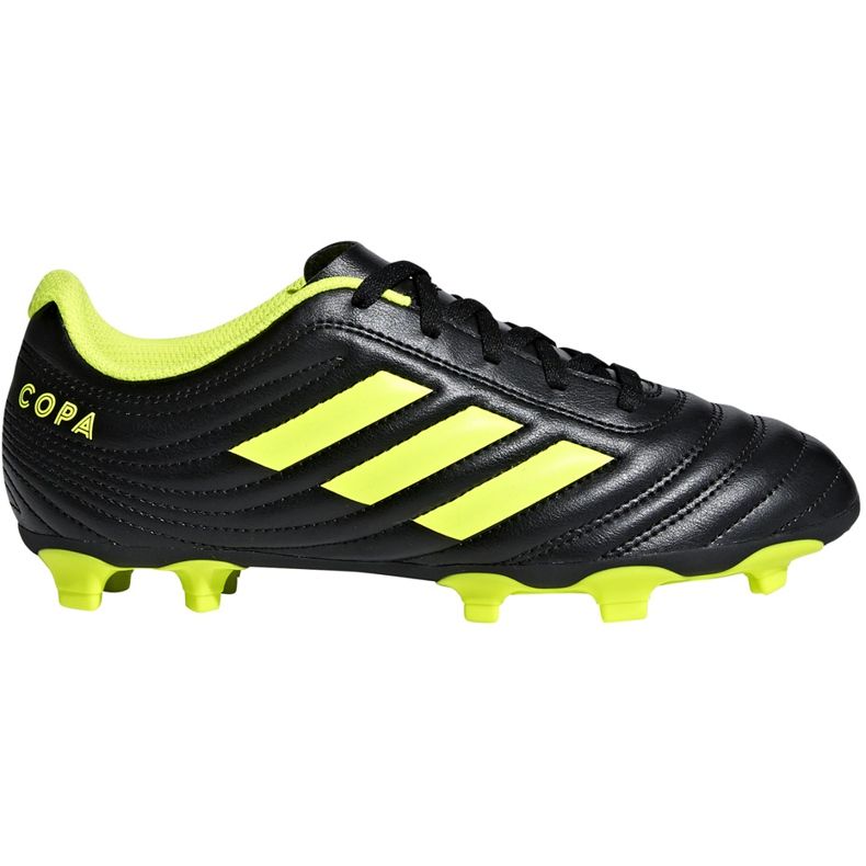 Adidas Copa 19.4 Fg Jr chaussures de football noir jaune D98088 multicolore le noir