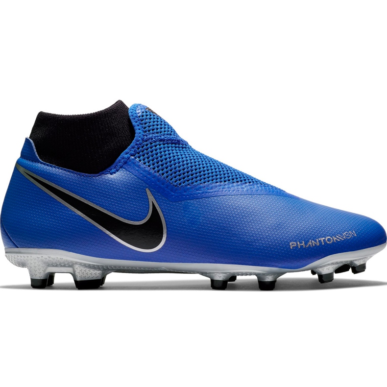 Nike Phantom Vsn Academy Df FG / MG AO3258 400 chaussures de football multicolore bleu