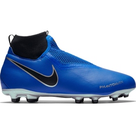 Nike Phantom Vsn Academy Df FG / MG Jr AO3287 400 chaussures de football bleu